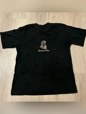 IXTREME Leonardo da Vinci Vitruvian Men Graphic Crewneck Tee - Black